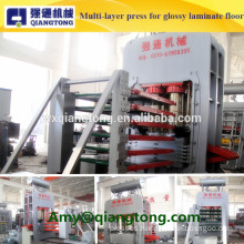 Multi-layer hot press machine for high glossy laminate flooring